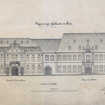Ansicht des Palais Walderdorff in Trier vom Domfreihof - frühes 19. Jahrhundert, Stadtarchiv Trier