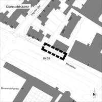 Übersichtskarte im Stadtplan zu dem Bereich