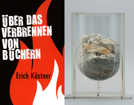 Bilder zweier besonderer Zeitzeugen: der Bericht von Erich Kästner über das Verbrennen von Büchern (Foto: Wissenschaftliche Bibliothek der Stadt Trier, Anja Runkel) und eine Urne mit verbrannten Überresten alter Drucke und Manuskripte aus der Nationalbibliothek in Warschau (Foto: Nationalbibliothek Warschau, www.polona.pl).