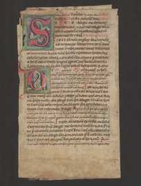 Handschriften-Fragment aus der Sammlung Bohn, Wissenschaftliche Bibliothek der Stadt Trier, Signatur Fragmentenbox 12b, Fragment 68 Handschriften-Fragment aus der Sammlung Bohn, Wissenschaftliche Bibliothek der Stadt Trier, Signatur Fragmentenbox 12b, Fragment 68