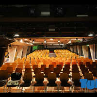 TUFA_Großer Saal_Bestuhlung Bühne Richtung Regie © Tuchfabrik Trier