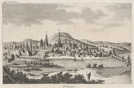 Gesamtansicht der Stadt Trier, die aus der französischen Zeit stammt und auf den Kartografen und Zeichner Louis Brion de la Tour (1763–1823) zurückzuführen ist. Die Grafik war 1802 als Illustration in dem gedruckten Werk „Voyage dans les départements de la France“ erschienen. (Stadtarchiv Trier, Signatur: Stadtansicht Nr. 348)