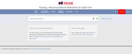 Katalog der Wissenschaftlichen Bibliothek der Stadt Trier (Screenshot)